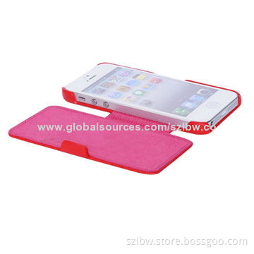 Filp Lichee Leather Case for iPhone 5/5S, Ultra-thin, Easy Installation and Remove